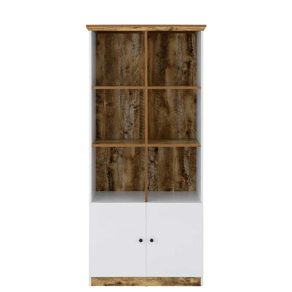 Bücherregal in Holz verwittert Dekor - Heico