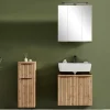 Beckenschrank & Spiegelschrank & Unterschrank - Crystoga (dreiteilig)