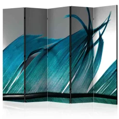 Bedruckter Paravent in Türkis & Grau - Roccoss