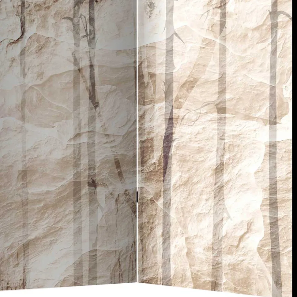 Bedruckter Paravent mit Vögel Bäume Motiv - Estoron