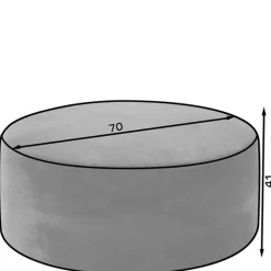 Beistellhocker aus mattem Samt - Sentiagamo