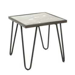 Beistelltisch aus Glas & Holz & Stahl - Zilandra