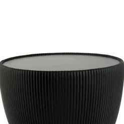 Beistelltisch in Schwarz Kunstleder - Viborg