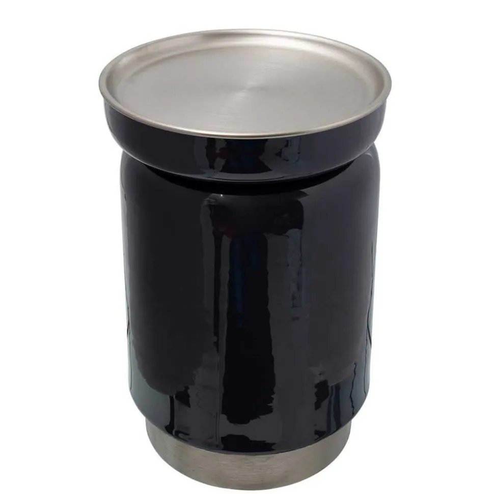 Beistelltisch in Silber mit Anthrazit - Gulia