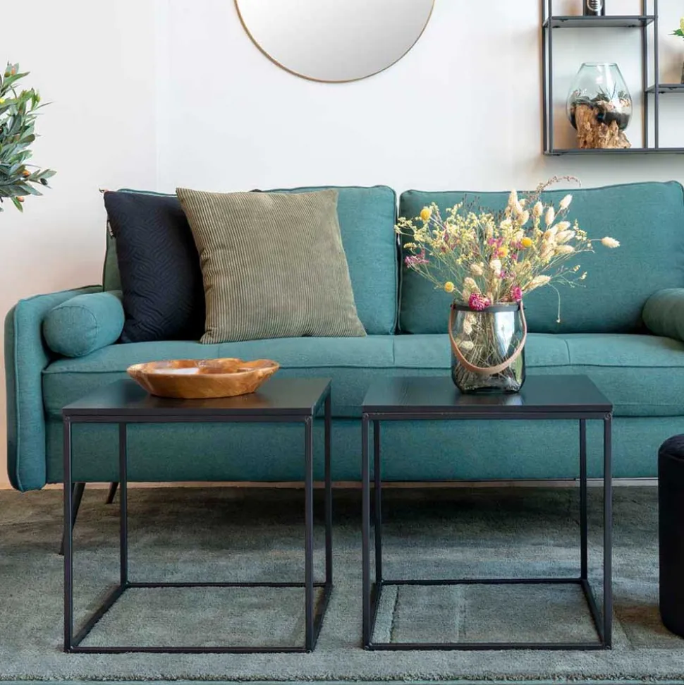 Beistelltisch mit Bügelgestell in Schwarz - Espnoz