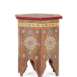 Beistelltisch mit farbenfrohen Mandalas und Mustern - Jambi