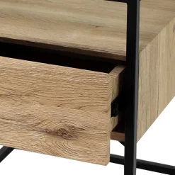 Beistelltisch mit Glasplatte und Stauraum - Vientor