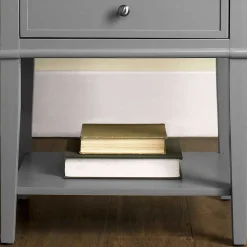 Beistelltisch mit Schubladen in Grau - Lurya