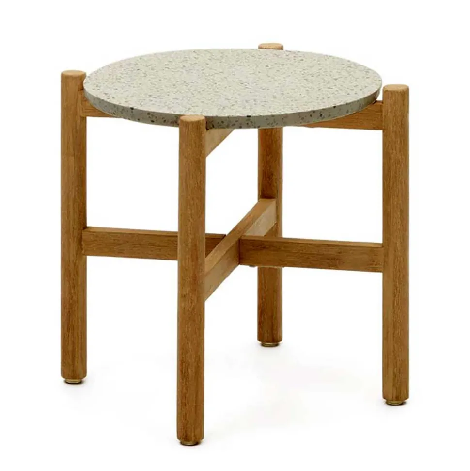 Beistelltisch mit Terrazzo Platte - Finola