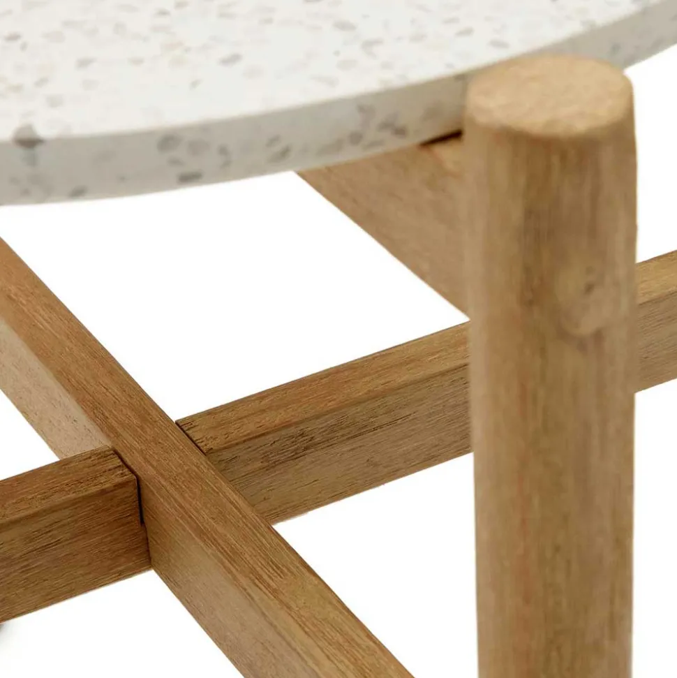 Beistelltisch mit Terrazzo Platte - Finola