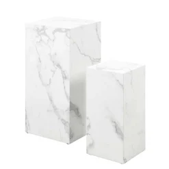 Beistelltisch Set in Marmor Optik - Buryas (zweiteilig)