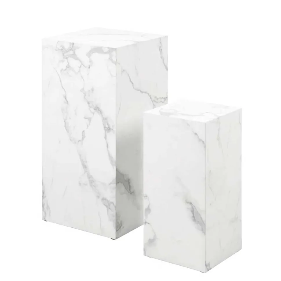 Beistelltisch Set in Marmor Optik - Buryas (zweiteilig)