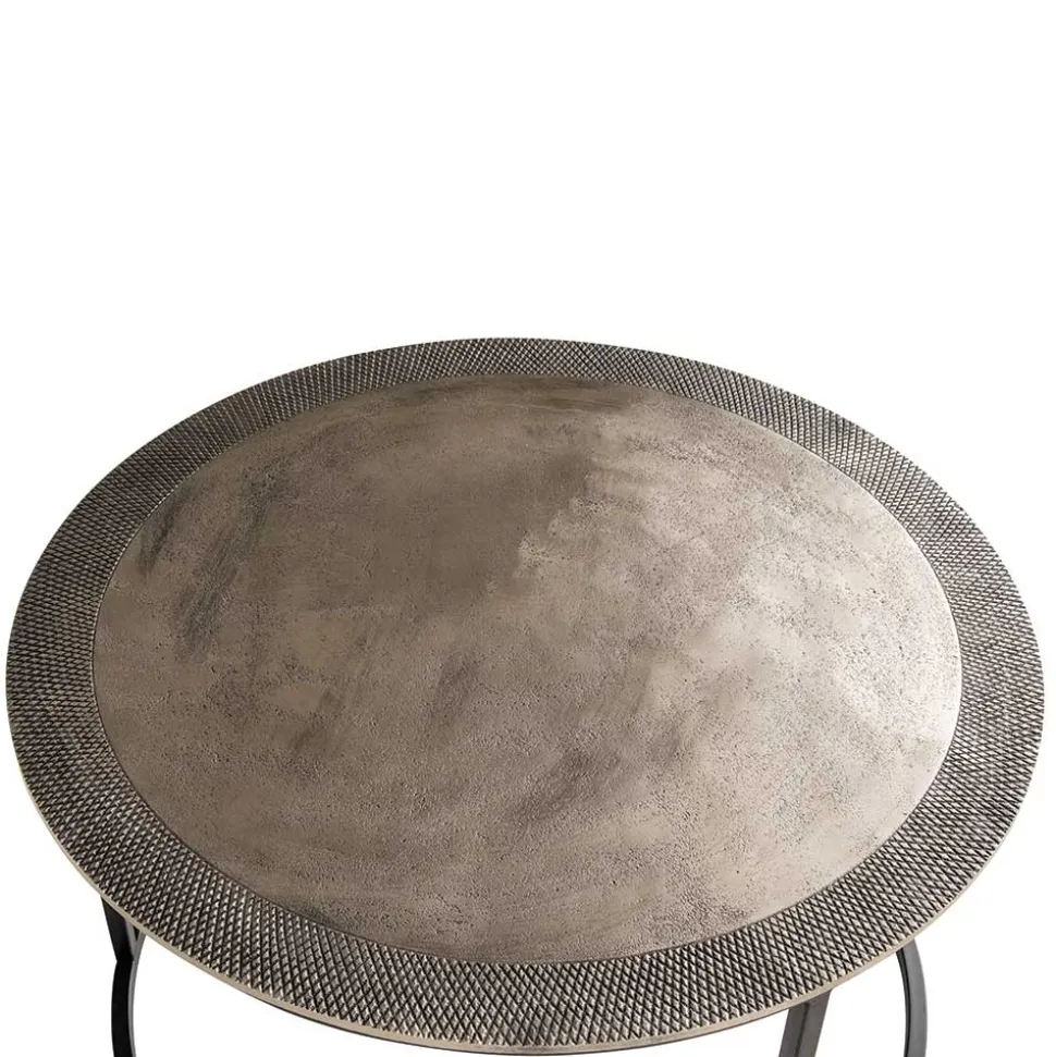 Beistelltische in Nickel Antik - Robot (zweiteilig)