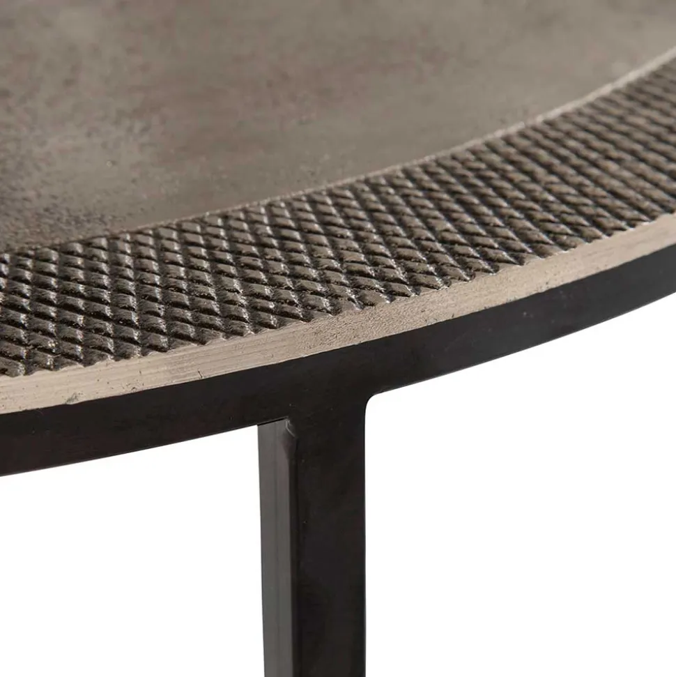 Beistelltische in Nickel Antik - Robot (zweiteilig)