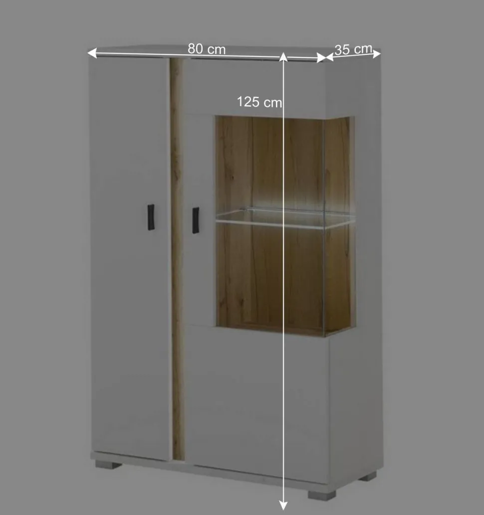 Beleuchtete TV Anbauwand Möbelset - Racelyn (dreiteilig)