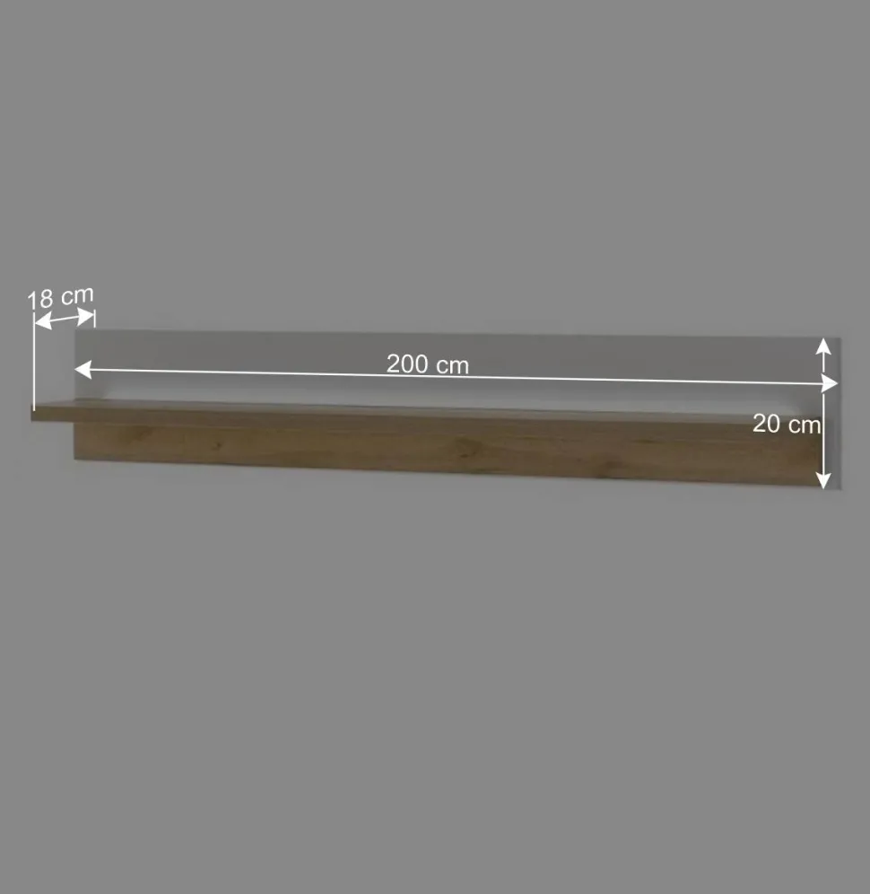 Beleuchtete TV Anbauwand Möbelset - Racelyn (dreiteilig)