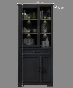 Beleuchtete TV Wohnwand Landhaus - Thumbs (vierteilig)