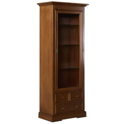 Beleuchtete Vitrine in Walnuss Braun - Istefanio