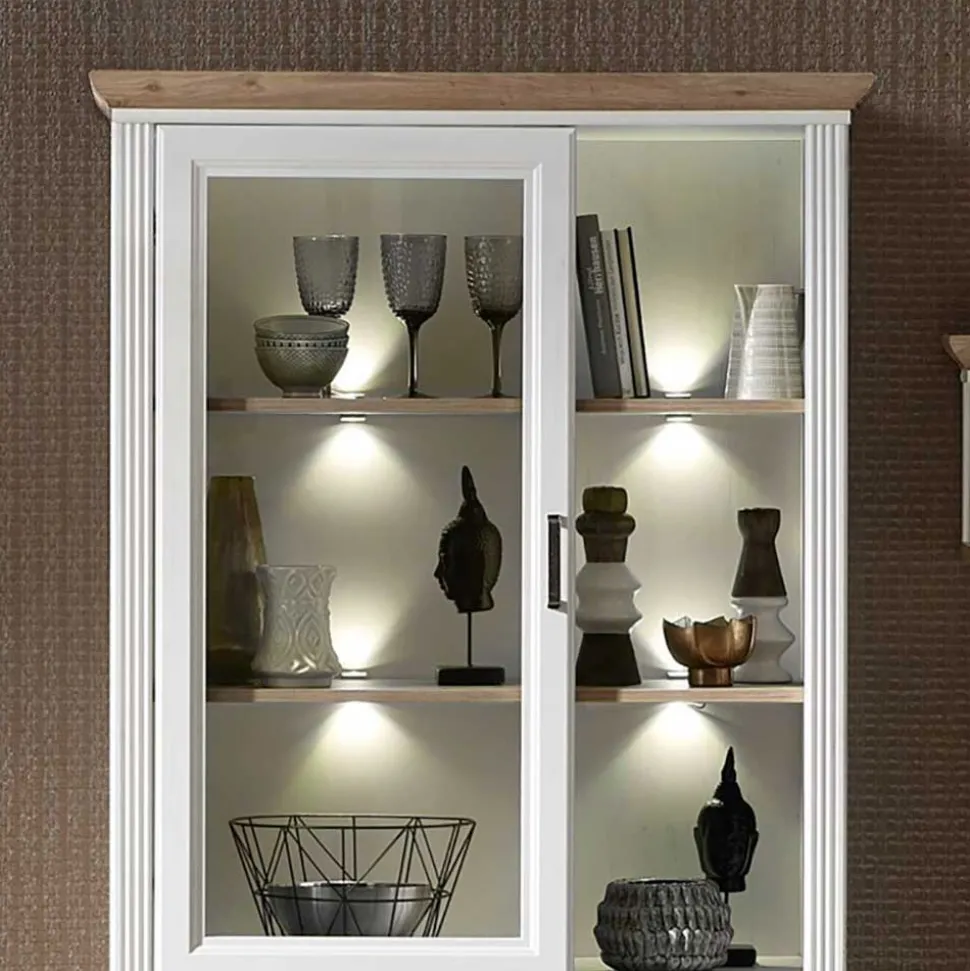 Beleuchteter Vitrinenschrank im Country Style - Sinolita