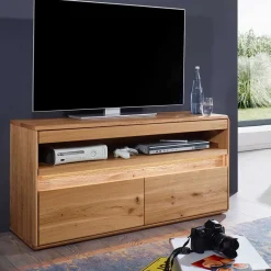 Beleuchtetes TV Element aus massiver Wildeiche - Acmida