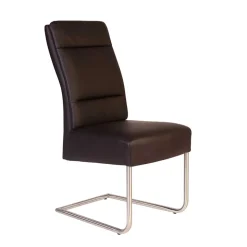 Bequemer Polsterstuhl in Braun - Rick (2er Set)