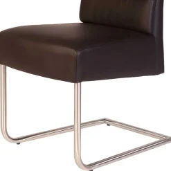 Bequemer Polsterstuhl in Braun - Rick (2er Set)