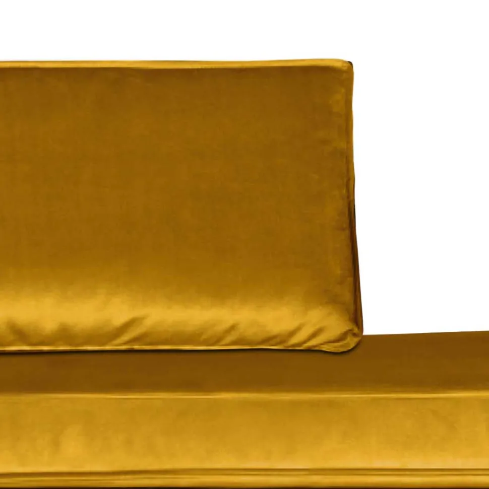 Bequemes Daybed mit Samt Nustra in Gelb