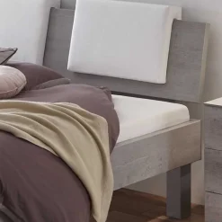 Betonoptik Bett & Nachtkommoden - Greyna (dreiteilig)