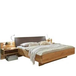 Bett & Nachtkommoden Kombi - Silberto (dreiteilig)