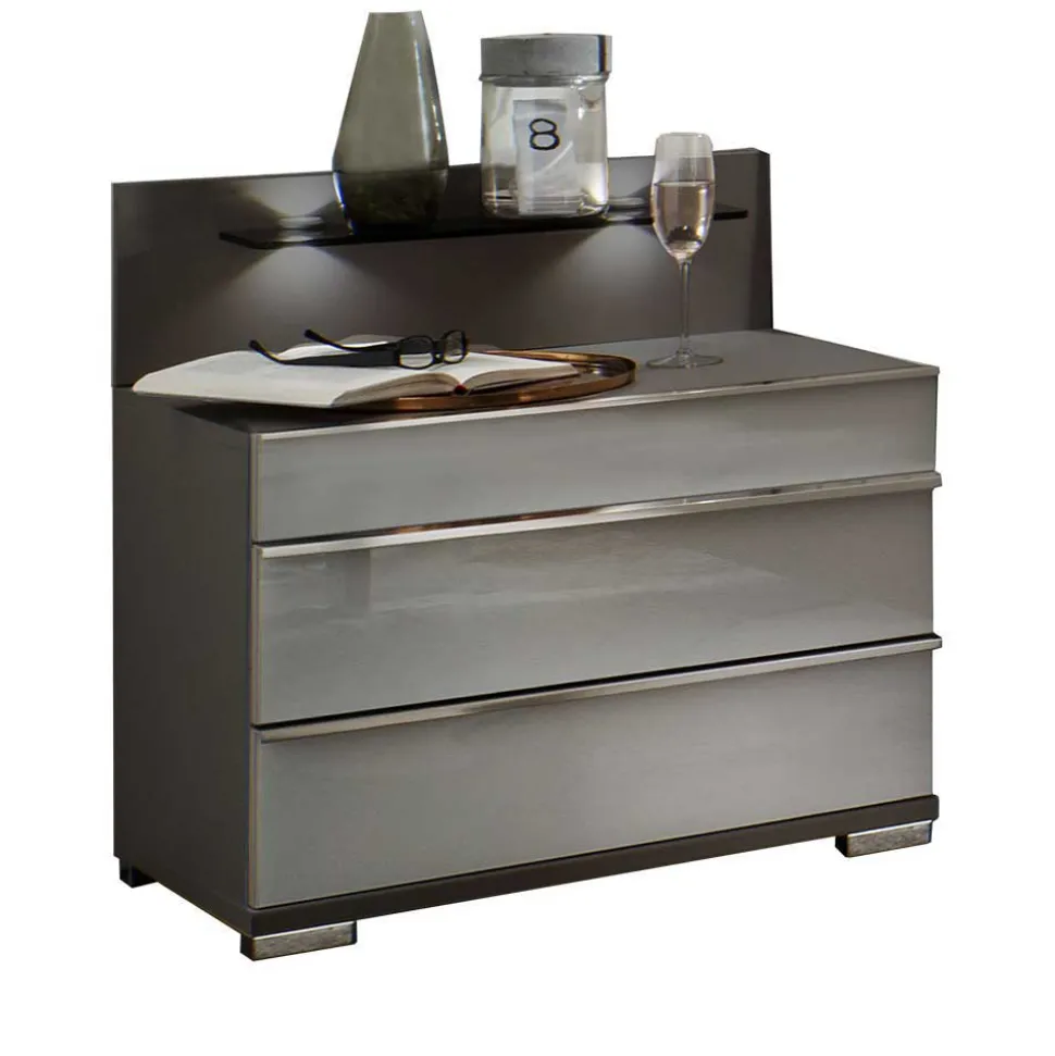 Bett & Nachtkommoden Set - Ocavado (dreiteilig)