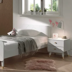 Bett & Nachtkonsole & Kommode - Zimventa I (dreiteilig)