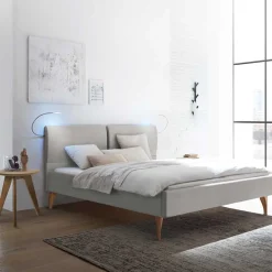 Bett im Skandinavischen Stil in Grau - Zeilo