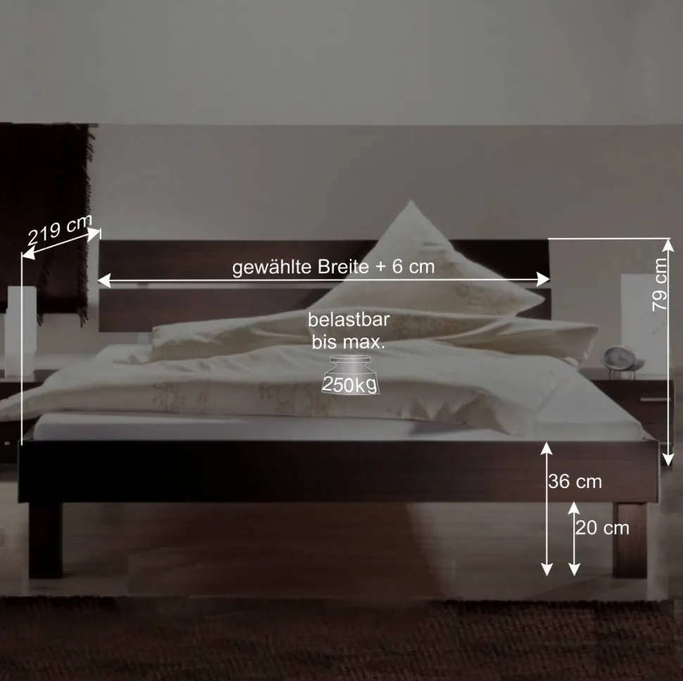 Bett Jessica in Wenge Dekor