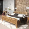 Bett Masdamos aus Wildeiche Massivholz