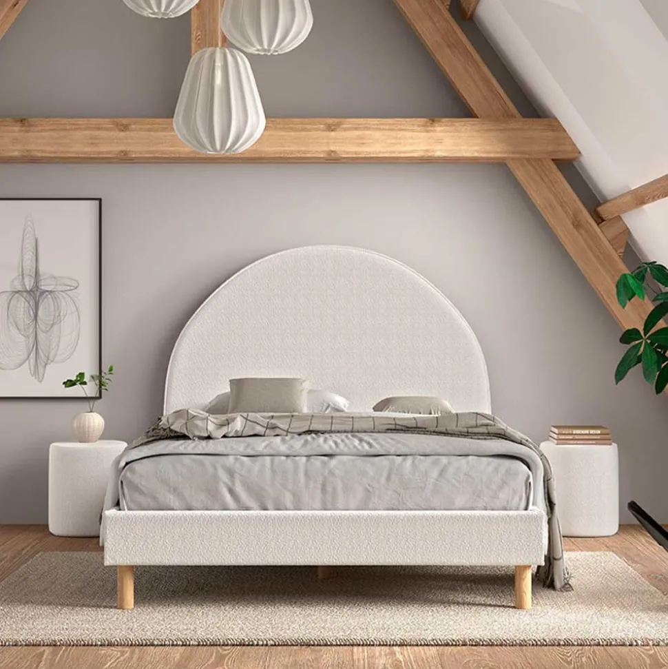 Bett mit hohem halbrundem Kopfteil - Skylab