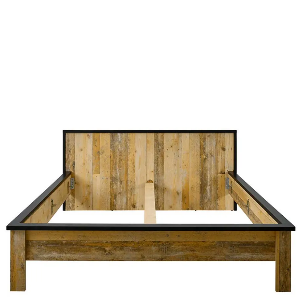 Bett mit Nachtkonsolen & Schrank - Naiavio (vierteilig)