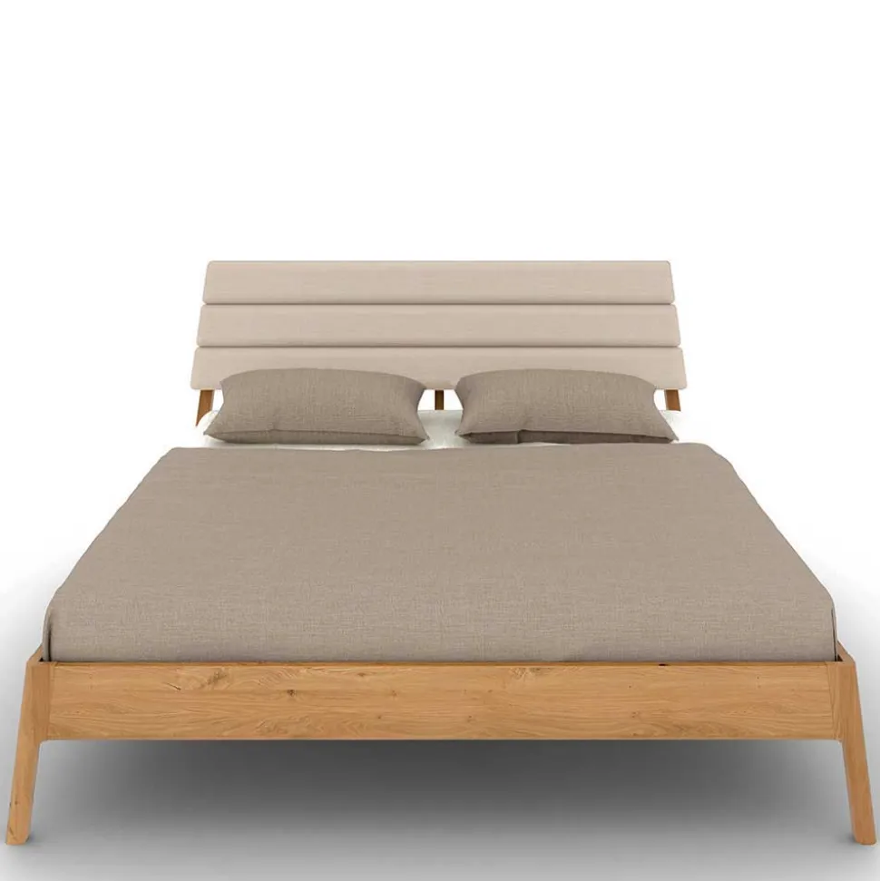 Bett mit Nachtkonsolen aus Wildeiche - Grenadys (dreiteilig)