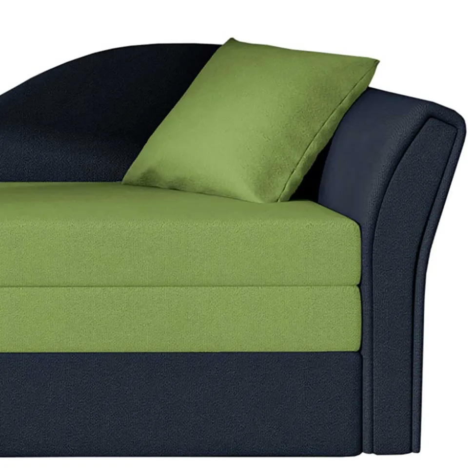 Bett Recamiere in Hellgrün und Dunkelblau - Cobagon