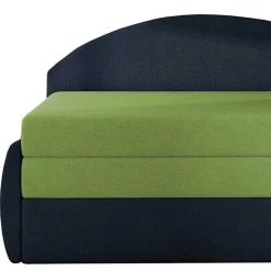 Bett Recamiere in Hellgrün und Dunkelblau - Cobagon