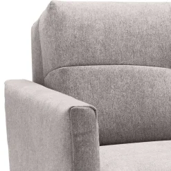 Bettcouch mit verstellbaren Armlehnen in Hellgrau - Lactna