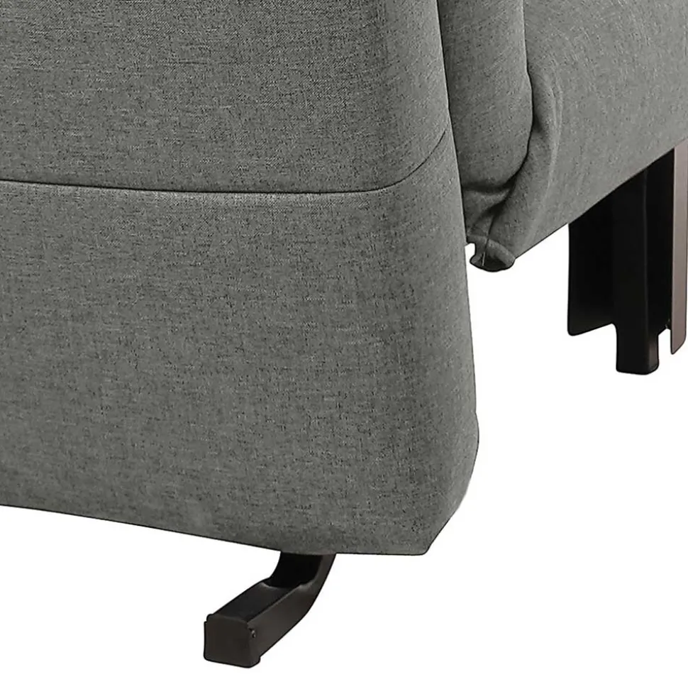 Bettcouch ohne Armlehnen in Hellgrau Stoff - Mariolina