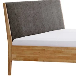 Bettgestell aus Holz Wildeiche Honig - Nicono