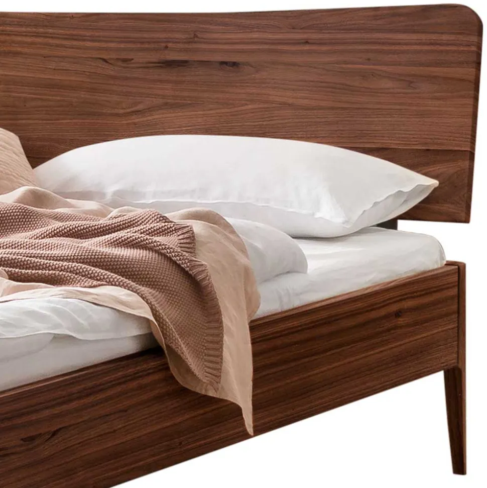 Bettgestell in 140x200 aus Nussbaum Massivholz - Vaslui