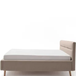 Bettkasten Polsterbett in Beige & Eiche - Stroy