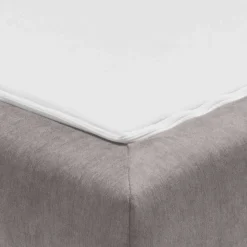 Bettsofa in Beigegrau mit Eiche - Eraldo