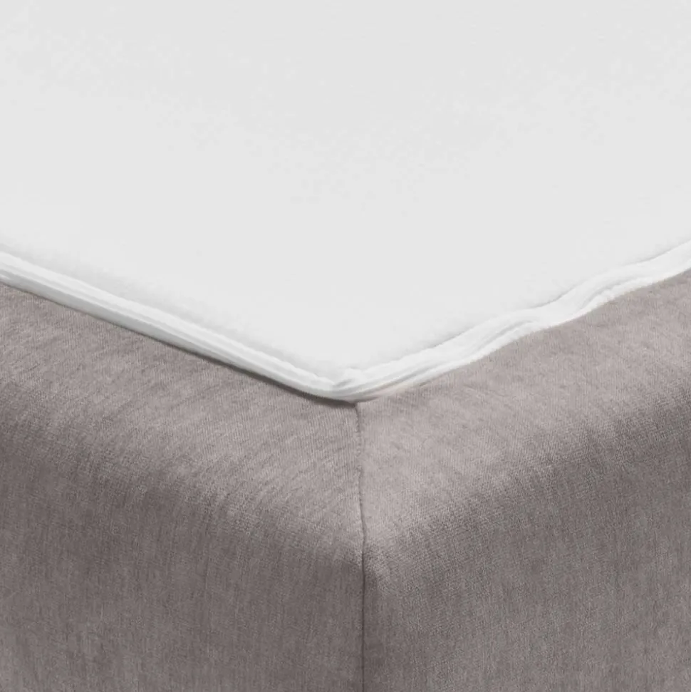 Bettsofa in Beigegrau mit Eiche - Eraldo