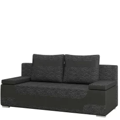 Bettsofa in Dunkelgrau Material Mix - Classic