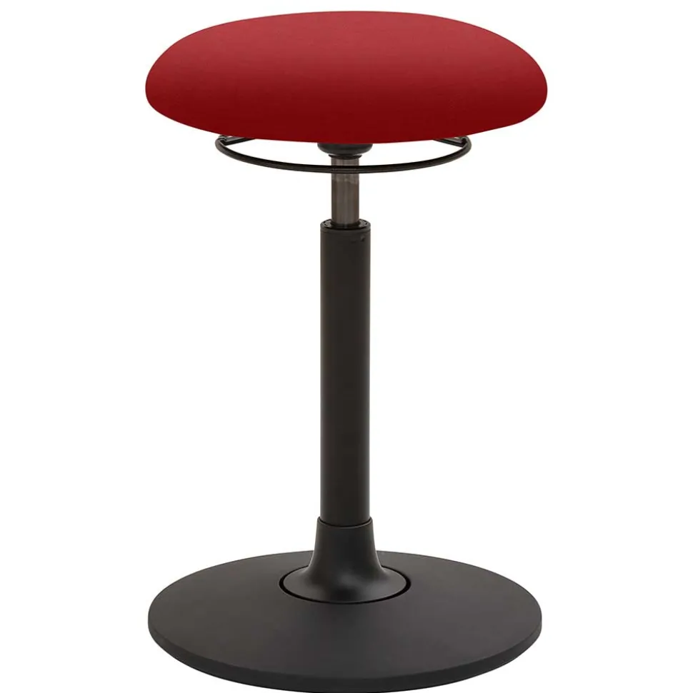 Beweglicher Hocker in Rot Stoff - Yailona