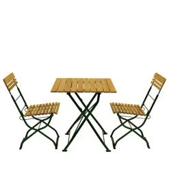 Biergarten Garnitur mit zwei Sitzplätzen - Couras (dreiteilig)