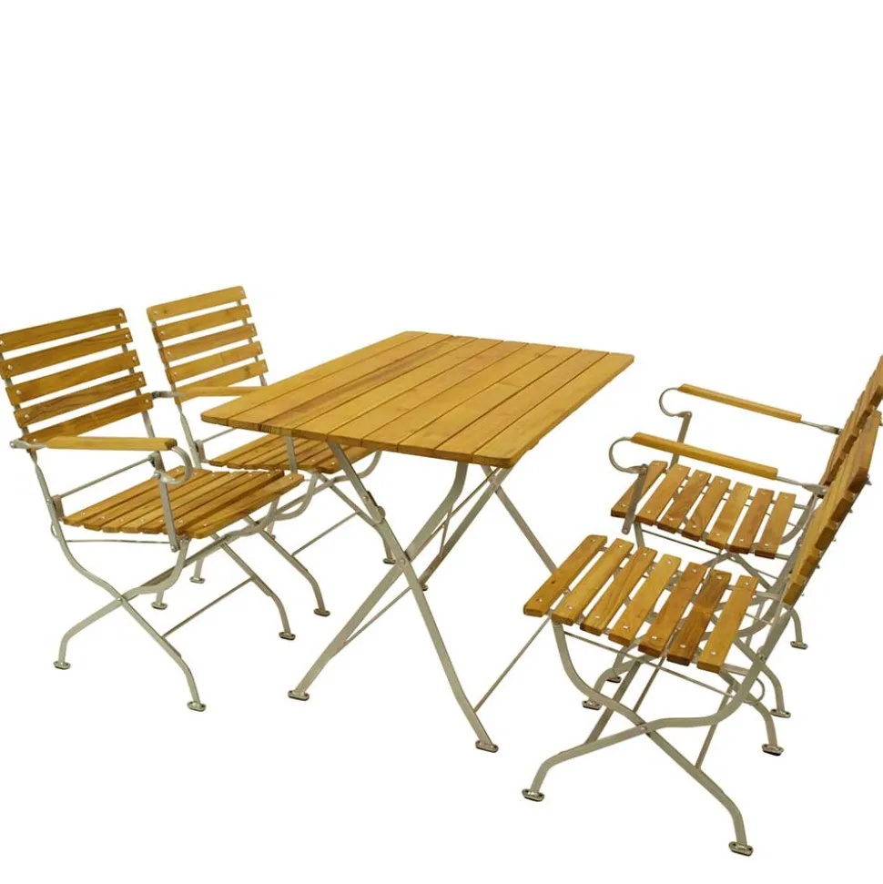 Biergarten Tisch & Armlehnenstühle - Contencia (fünfteilig)